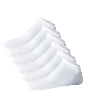 Set de sosete unisex pana la glezna -6 perechi, Alb