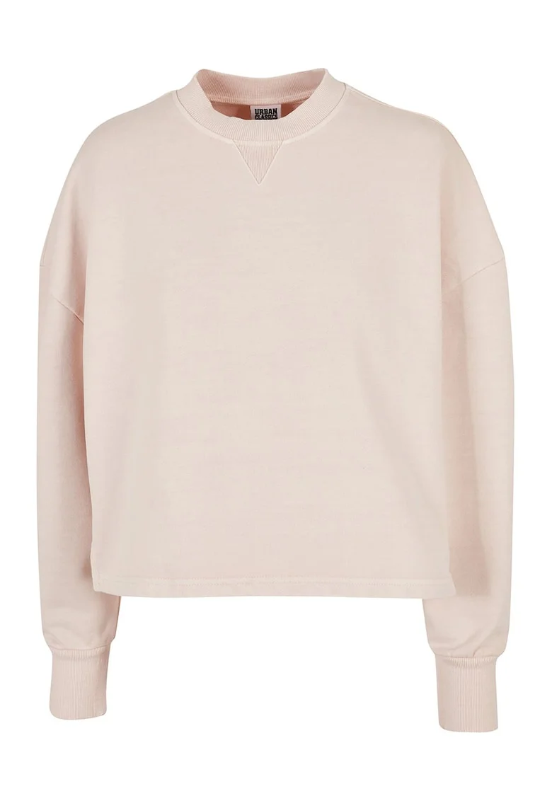Bluza de trening cu maneci cazute, Roz pal