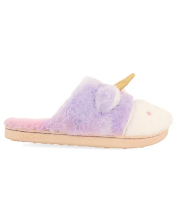 Papuci de casa cu model unicorn, Multicolor