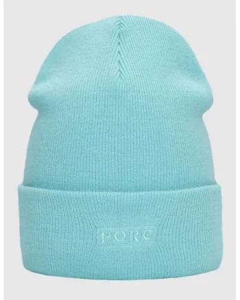 Caciula unisex cu broderie logo, Albastru aquamarin