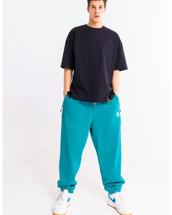 Pantaloni de trening unisex cu snur in talie Capital, Verde persan