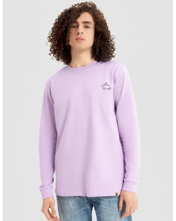 Bluza unisex din bumbac cu logo, Lila