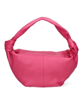Geanta hobo de piele, Fucsia