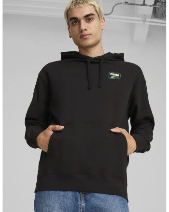 Hanorac relaxed fit de bumbac Downtown, Negru/Multicolor