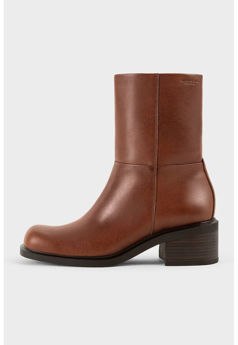 Ghete de piele Danielle, Maro cognac