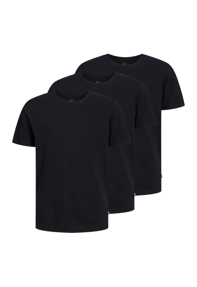 Set de tricouri din bumbac organic - 3 piese, Negru