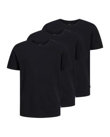 Set de tricouri din bumbac organic - 3 piese, Negru