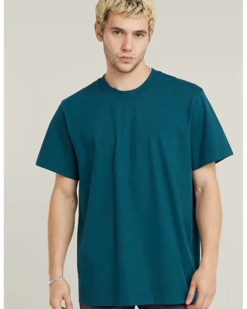 Tricou lejer de bumbac organic Essential, Albastru petrol