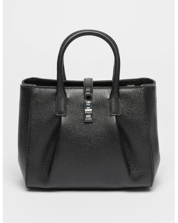 Geanti de mana din piele Milan Satchel, Negru
