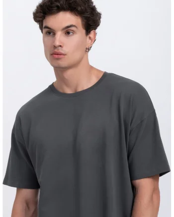 Tricou lejer unisex cu maneci cazute, Negru stins
