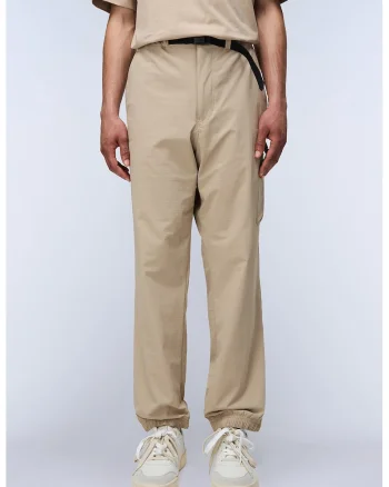 Pantaloni relaxed fit cu o curea in talie, Bej