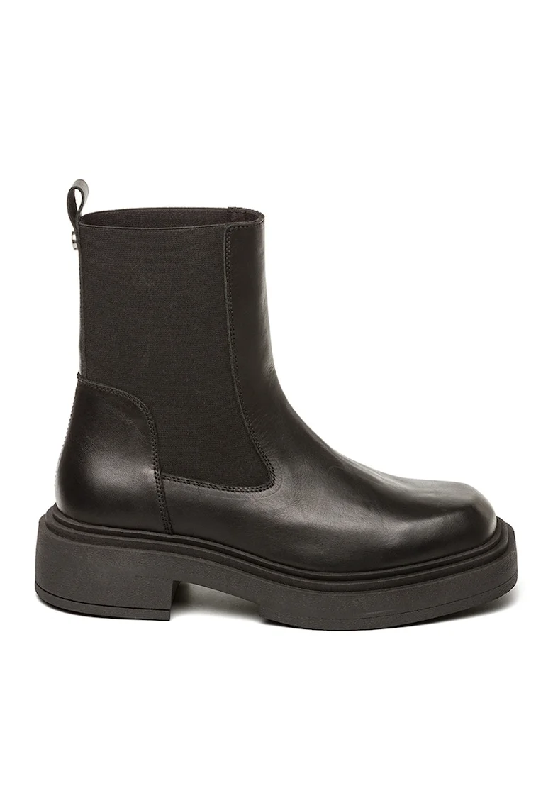 Ghete Chelsea de piele Churro, Negru