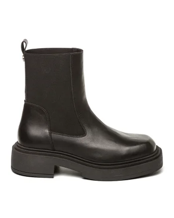 Ghete Chelsea de piele Churro, Negru