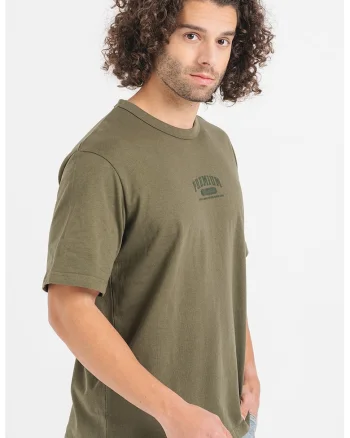 Tricou lejer cu logo, Kaki pal
