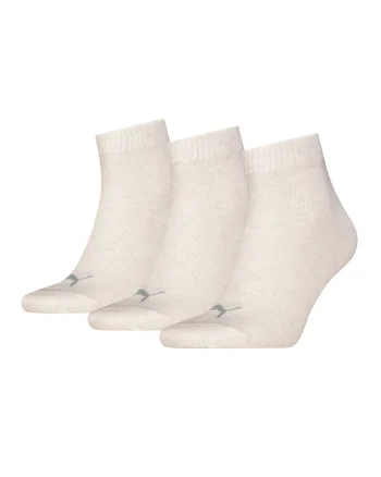 Set de sosete scurte unisex cu detalii logo - 3 perechi, Alb murdar