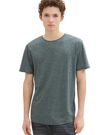 Tricou regular fit din amestec de bumbac, Verde melange