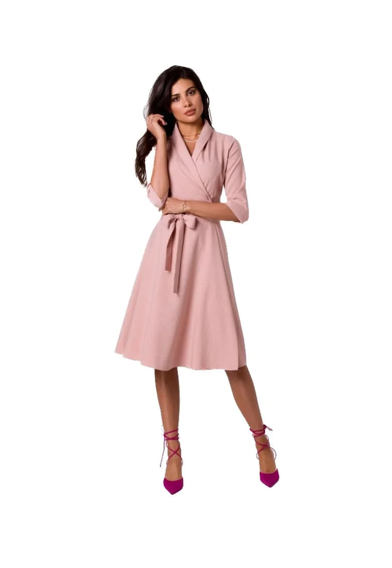 Rochie tip cache coeur cu guler,, Roz