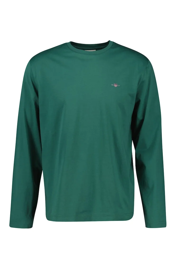 Bluza din bumbac Shield, Verde englez