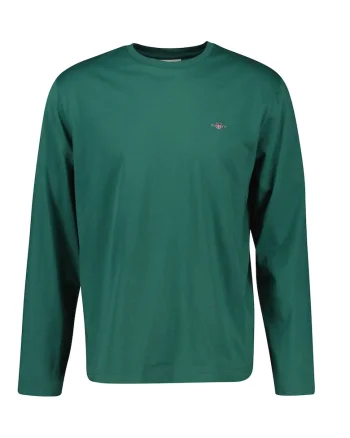 Bluza din bumbac Shield, Verde englez