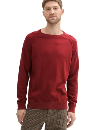 Pulover cu maneci raglan, Caramiziu