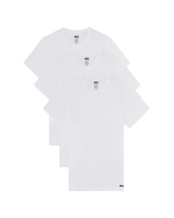 Set de tricouri de casa cu decolteu la baza gatului Randal - 3 piese, Alb