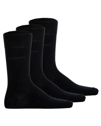 Set de sosete lungi cu detalii logo - 3 perechi, Albastru inchis