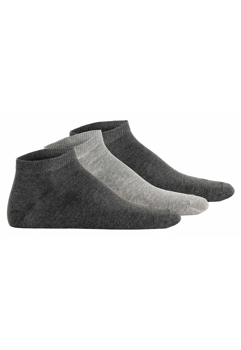 Set de sosete unisex pana la glezna - 3 perechi, Gri