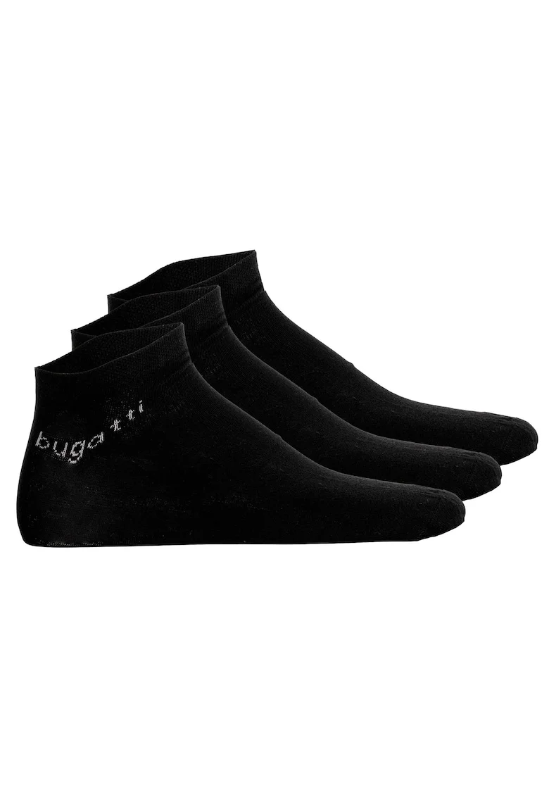 Set de sosete scurte cu logo - 3 perechi, Negru