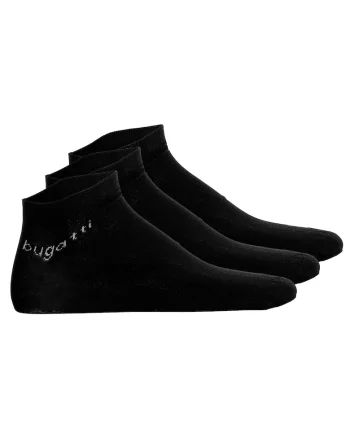 Set de sosete scurte cu logo - 3 perechi, Negru