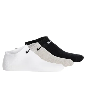 Set de sosete unisex pana la glezna - 3 perechi, Alb/Negru/Gri