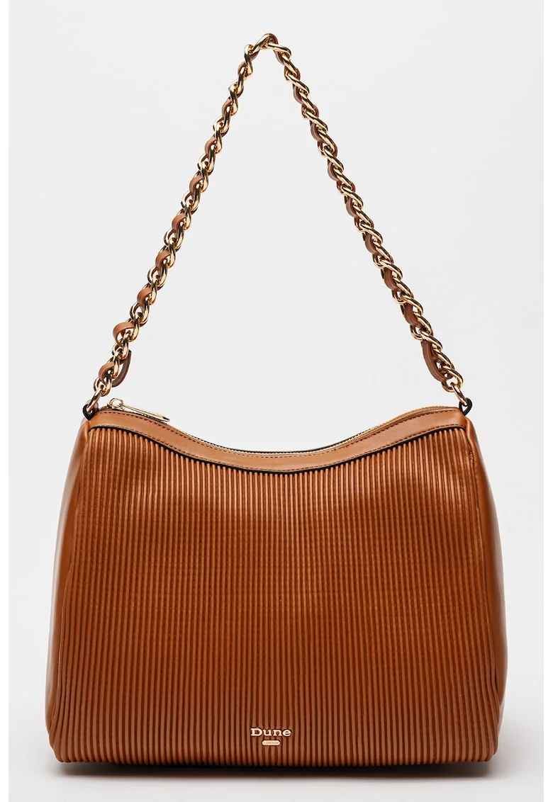 Geanta hobo de piele ecologica Domeno, Caramel