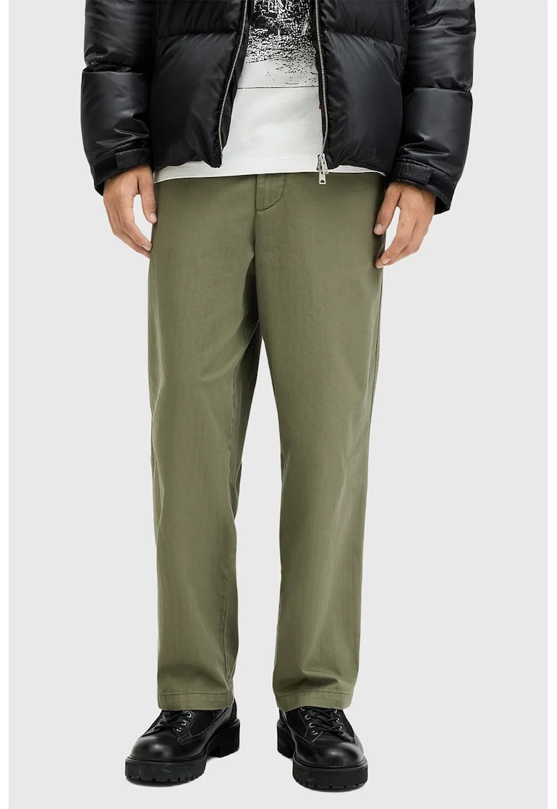 Pantaloni drepti cu croiala ampla Warden, Kaki