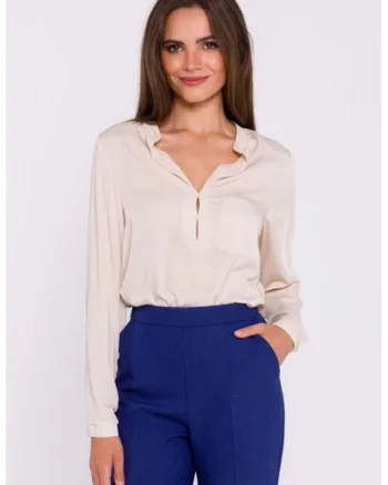 Bluza de dama cu maneci lungi,  Bej