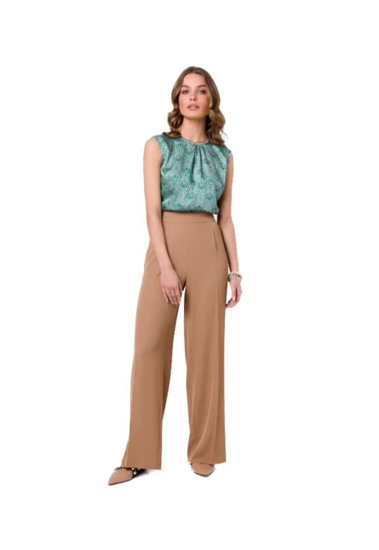 Pantaloni culottes pentru femei,  Movien, bej, Bej
