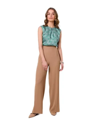 Pantaloni culottes pentru femei,  Movien, bej, Bej