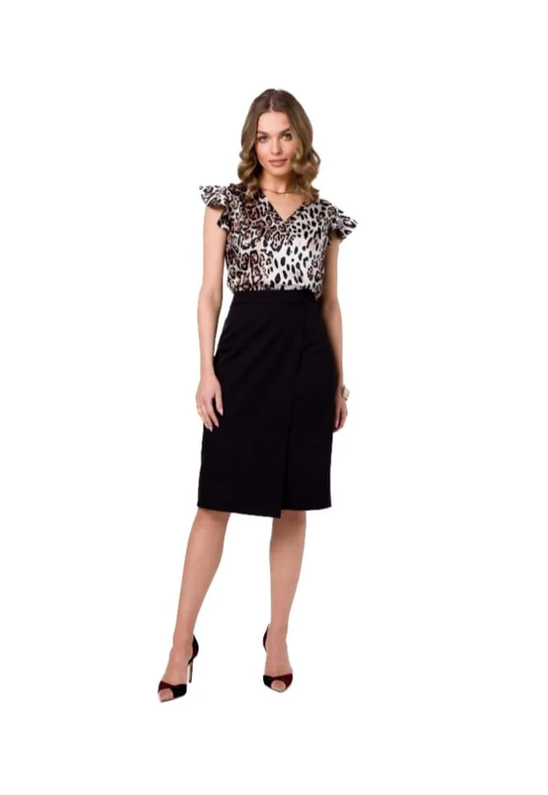 Fusta mini dama,  Enydron, neagra, Negru