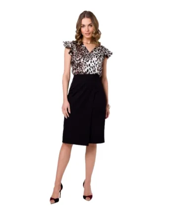 Fusta mini dama,  Enydron, neagra, Negru