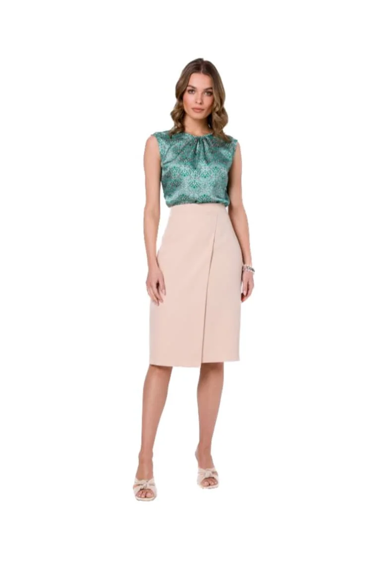 Fusta midi dama,  Lyoth, bej, Bej