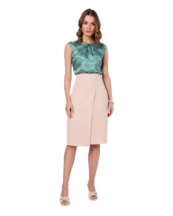 Fusta midi dama,  Lyoth, bej, Bej