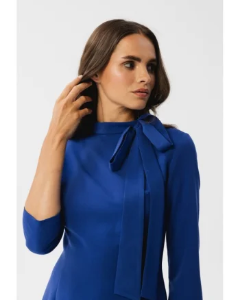Rochie midi dama,  Gwalchakin, albastru de floarea de colt, Albastru inchis