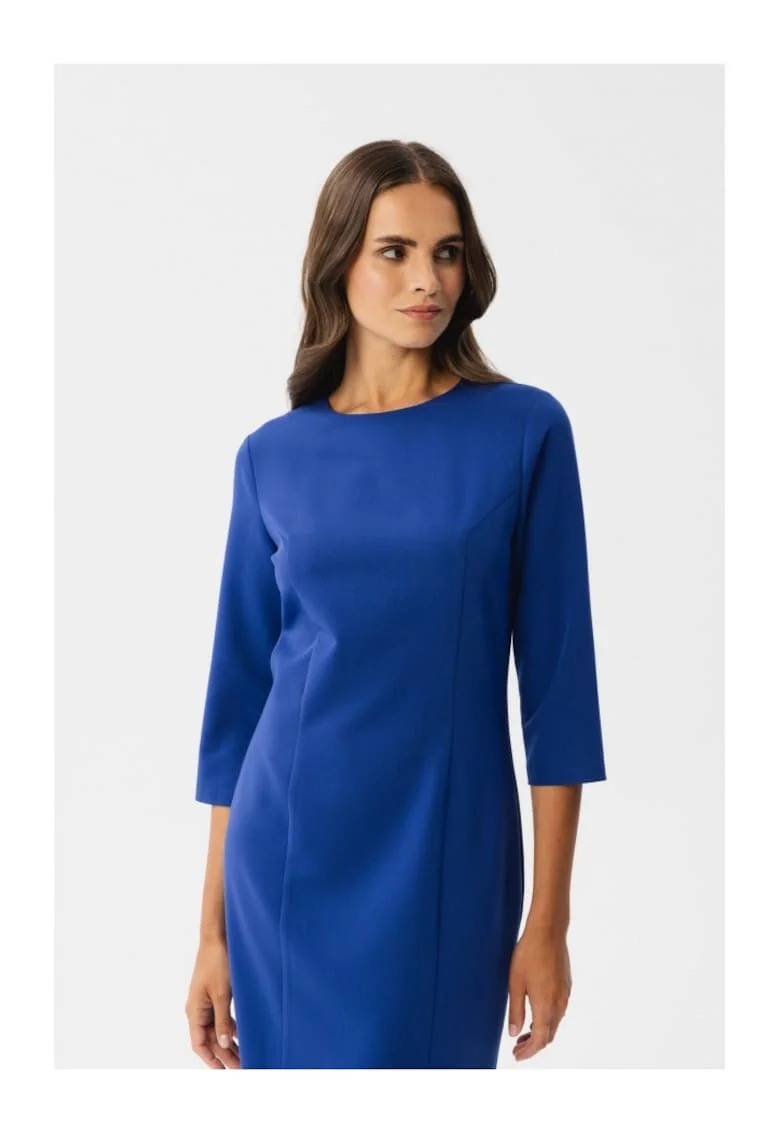 Rochie midi dama,  Lledwg, albastru de floarea de colt, Albastru inchis