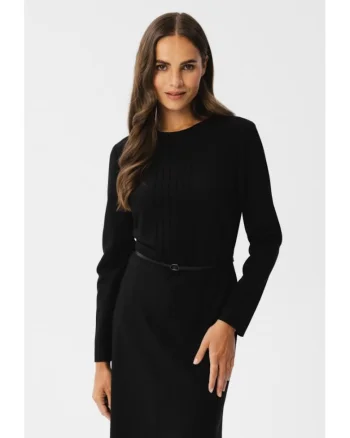 Rochie midi dama,  Kerigor, neagra, Negru