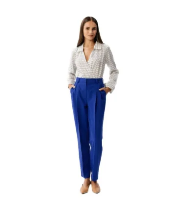 Pantaloni eleganti de dama,  Anigran, Albastru inchis, Albastru inchis