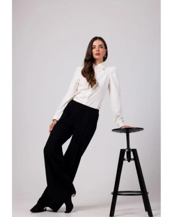 Pantaloni culottes pentru femei,  Bongroen, neagra, Negru