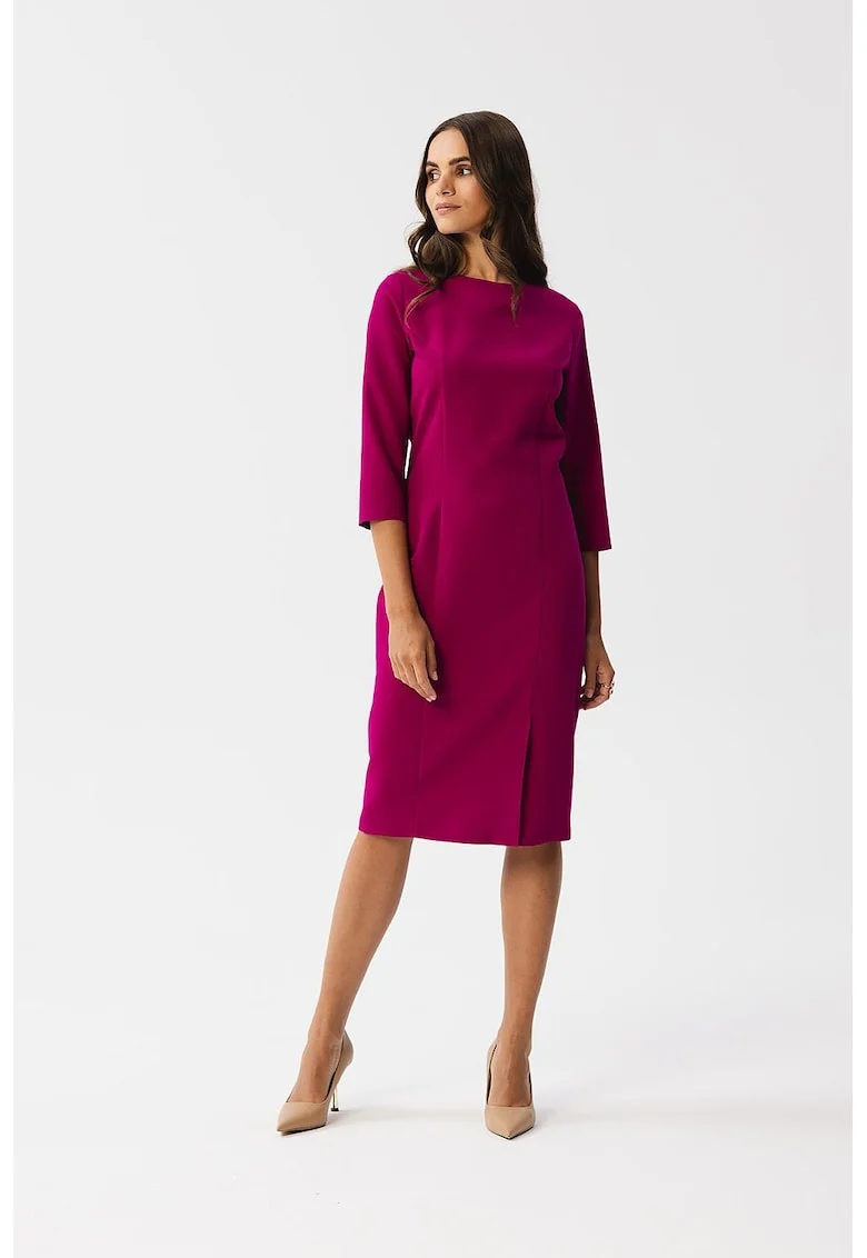 Rochie midi dama,  Lledwg, pruna, L