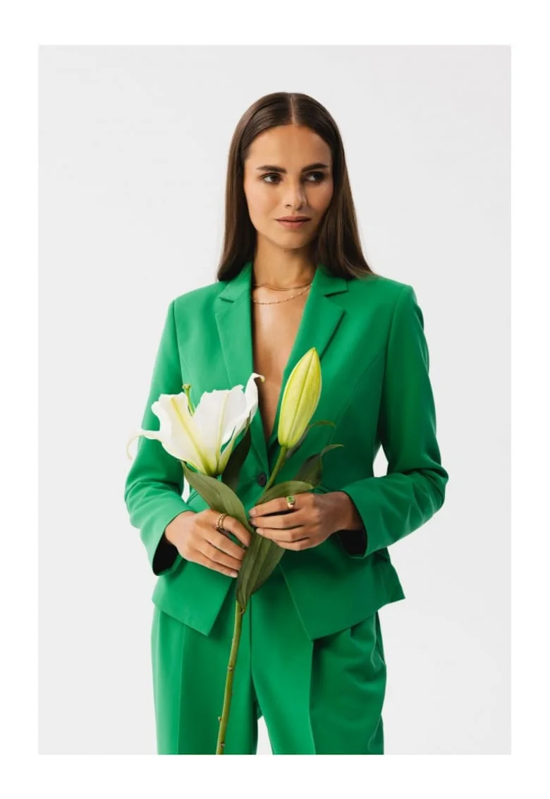 Jacheta formala pentru femei,  Guelon, verde deschis, Verde