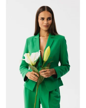 Jacheta formala pentru femei,  Guelon, verde deschis, Verde