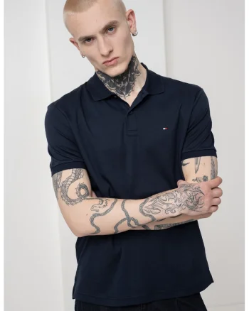 Tricou polo cu logo discret, Albastru ultramarin