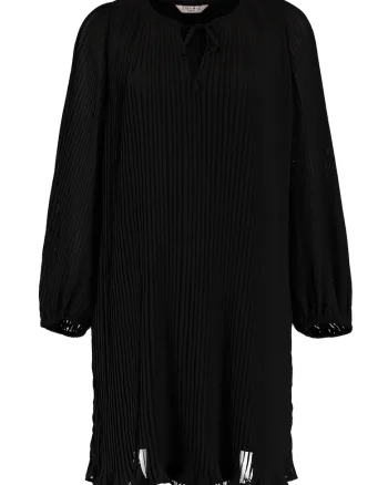 Rochie cu croiala dreapta si decolteu in V, Negru