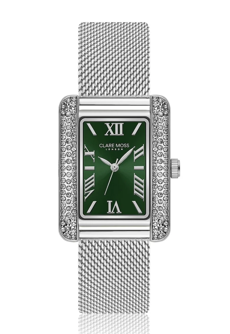 Ceas quartz cu logo pe cadran, Argintiu